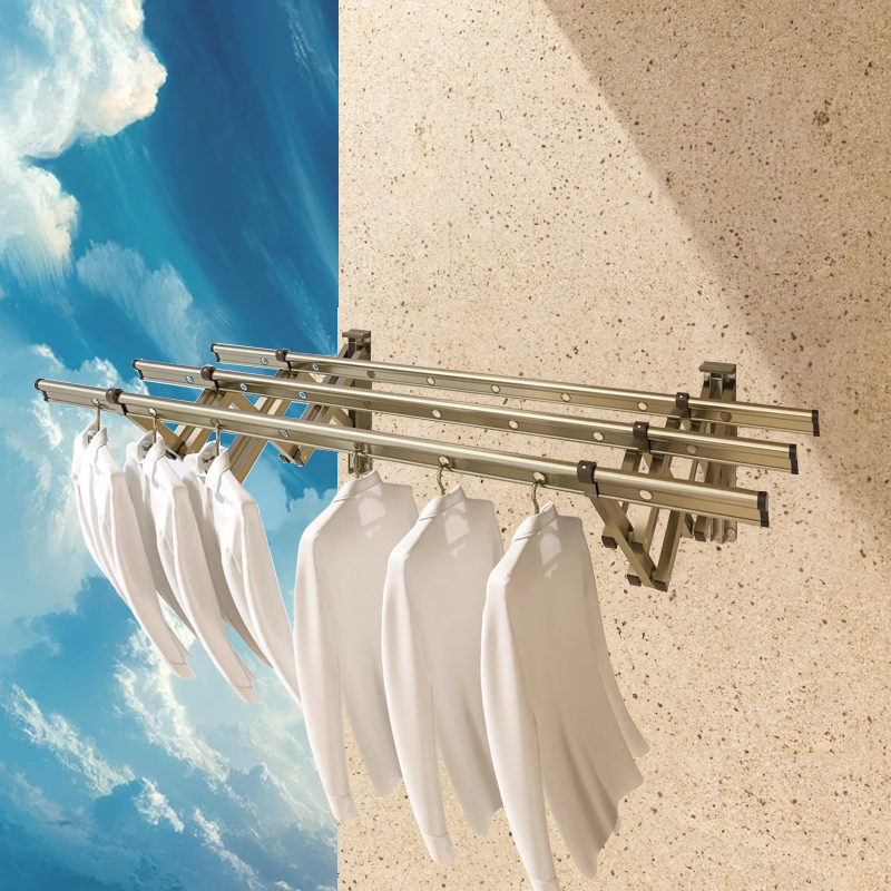 Wall-Mounted Retractable Drying Rack