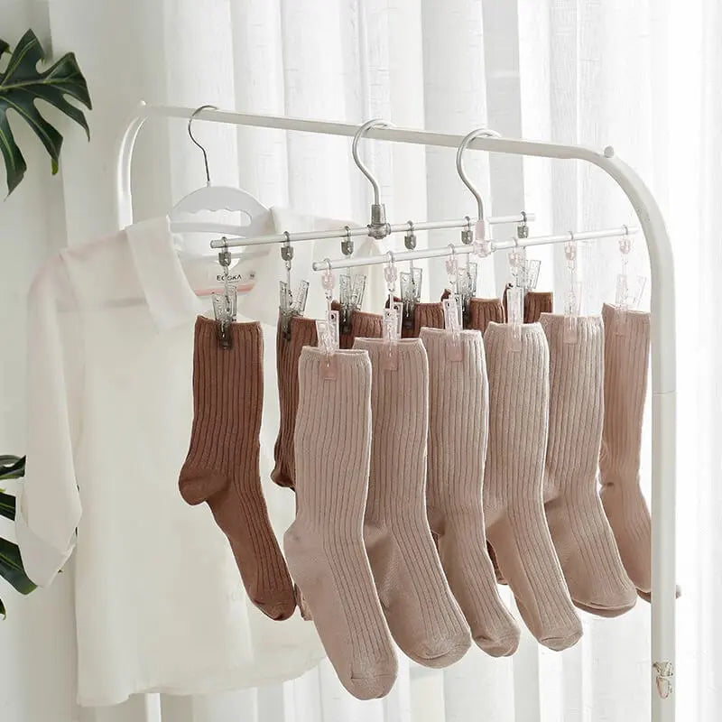 Easerack Aluminum Sock Drying Hanger Holding Socks on Drying Rack for Efficient Laundry Organization