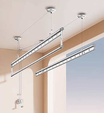 Easerack Hand Winch Clothes Drying Rack Installed on Ordinary Ceiling