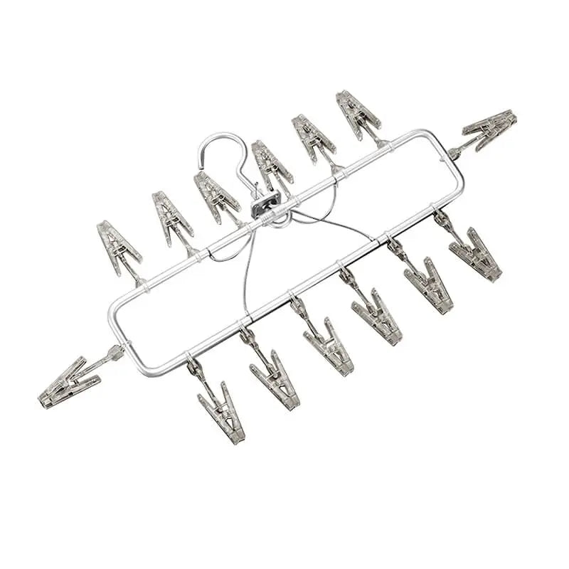 Aluminum Sock Drying Hanger with Clips